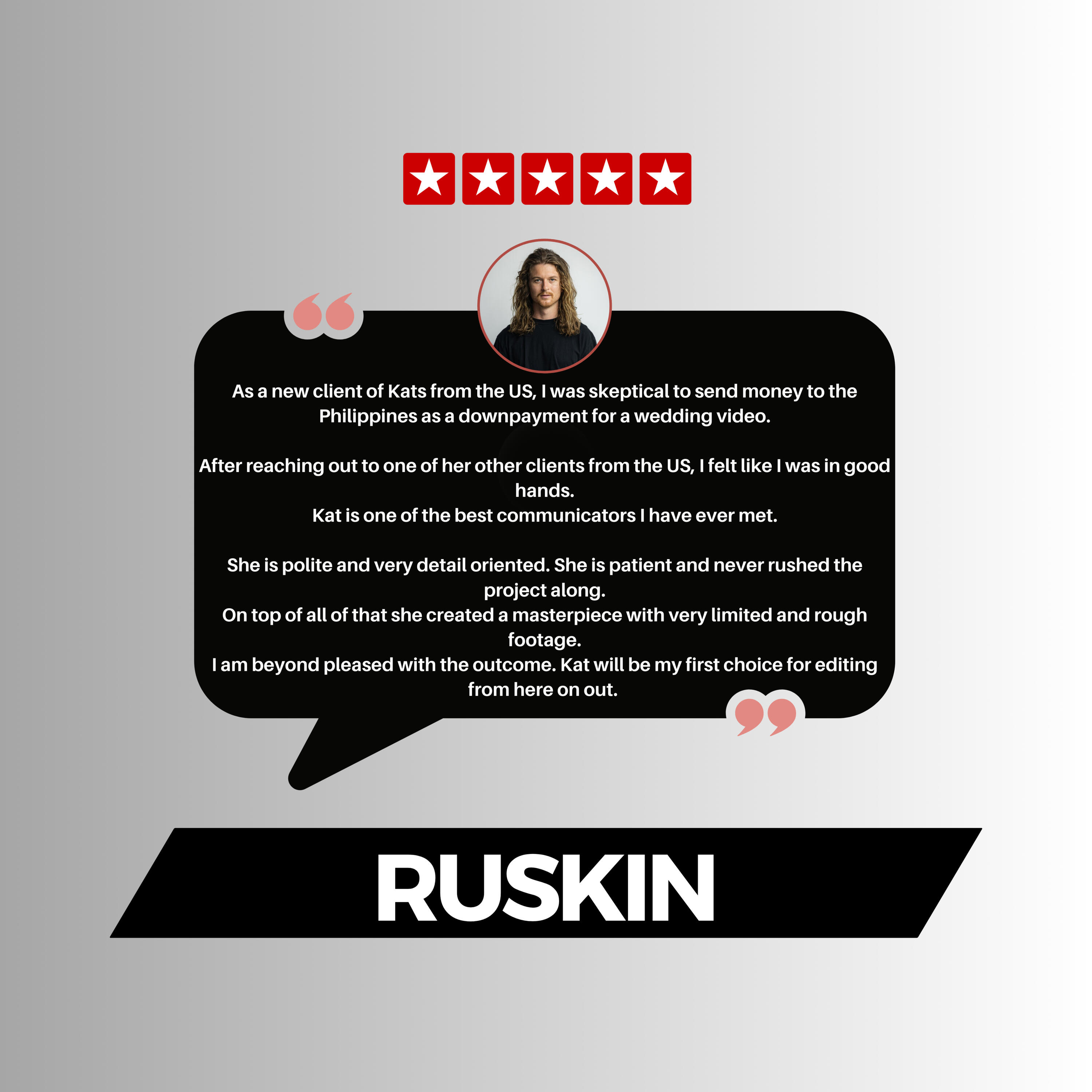 USA Wedding Videographer Review – Trusted Outsource Wedding Video Editing with Cinematically Edit Testimonial from a USA wedding videographer about trusting Cinematically Edit for outsourced wedding video editing